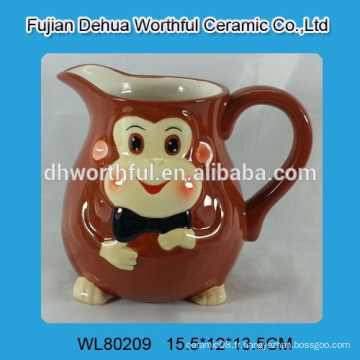 Pot de lait en céramique à vendre chaud 2015 avec figurine de singe